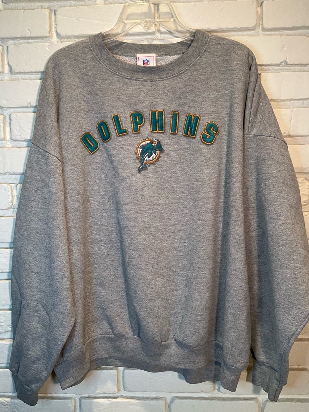 NFL Miami Dolphins sweatshirt gray VTG